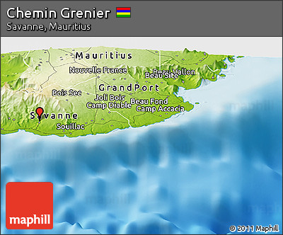 Physical Panoramic Map of Chemin Grenier