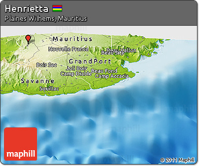 Physical Panoramic Map of Henrietta