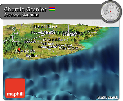 Satellite Panoramic Map of Chemin Grenier