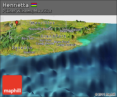 Satellite Panoramic Map of Henrietta