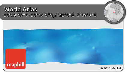 Physical Panoramic Map of the Area around 20° 32' 59" S, 5° 10' 30" E