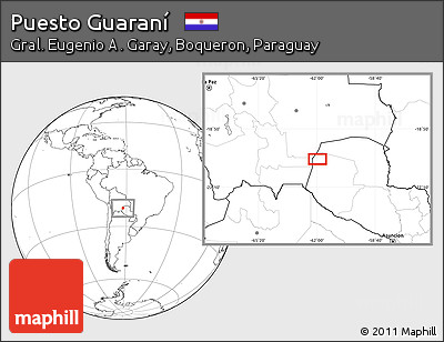 Blank Location Map of Puesto Guaraní