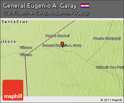 Physical Panoramic Map of General Eugenio A. Garay