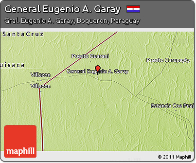 Physical Panoramic Map of General Eugenio A. Garay