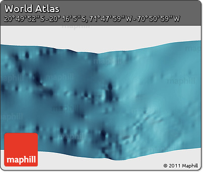 Satellite 3D Map of the Area around 20° 32' 59" S, 71° 19' 29" W