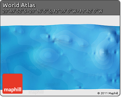 Political 3D Map of the Area around 20° 32' 59" S, 72° 10' 30" W
