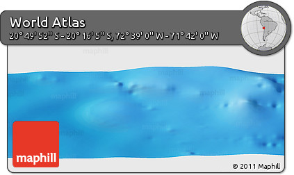 Shaded Relief Panoramic Map of the Area around 20° 32' 59" S, 72° 10' 30" W