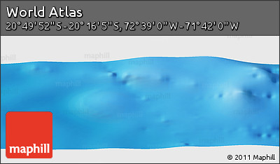 Shaded Relief Panoramic Map of the Area around 20° 32' 59" S, 72° 10' 30" W