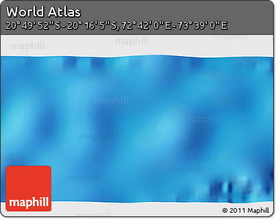 Physical 3D Map of the Area around 20° 32' 59" S, 73° 10' 30" E