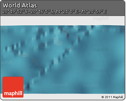 Satellite 3D Map of the Area around 20° 32' 59" S, 74° 52' 30" E