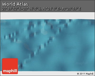 Satellite 3D Map of the Area around 20° 32' 59" S, 74° 52' 30" E