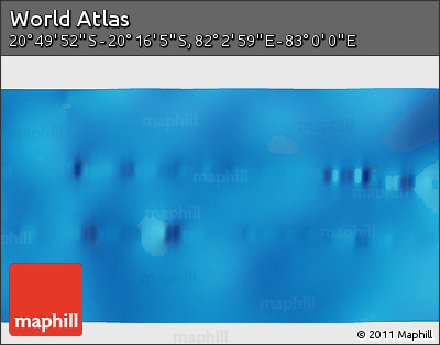 Physical 3D Map of the Area around 20° 32' 59" S, 82° 31' 30" E