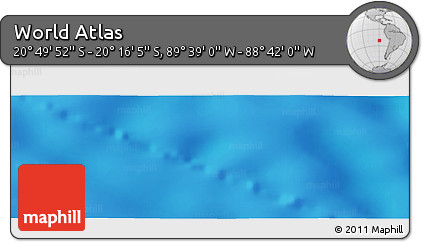 Physical Panoramic Map of the Area around 20° 32' 59" S, 89° 10' 30" W