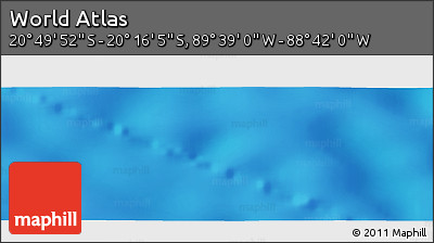 Physical Panoramic Map of the Area around 20° 32' 59" S, 89° 10' 30" W