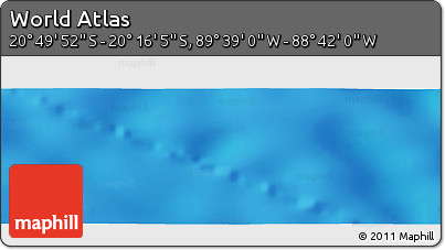 Physical Panoramic Map of the Area around 20° 32' 59" S, 89° 10' 30" W