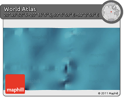 Satellite 3D Map of the Area around 20° 32' 59" S, 93° 34' 29" E