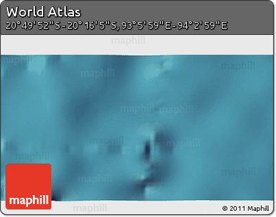 Satellite 3D Map of the Area around 20° 32' 59" S, 93° 34' 29" E