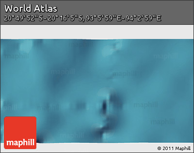 Satellite 3D Map of the Area around 20° 32' 59" S, 93° 34' 29" E