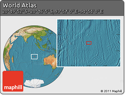 Satellite Location Map of the Area around 20° 32' 59" S, 94° 25' 30" E