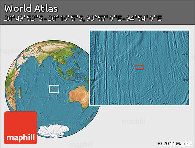 Satellite Location Map of the Area around 20° 32' 59" S, 94° 25' 30" E