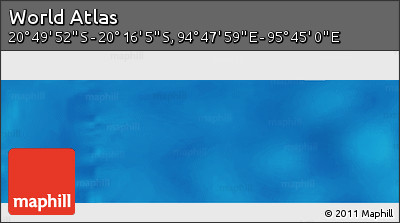 Physical Panoramic Map of the Area around 20° 32' 59" S, 95° 16' 30" E