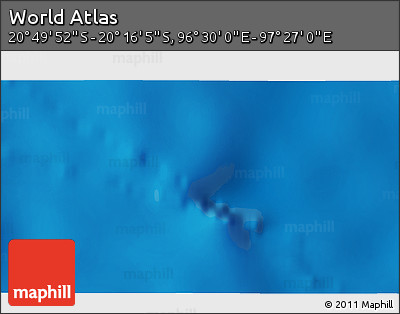 Physical 3D Map of the Area around 20° 32' 59" S, 96° 58' 29" E