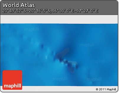 Physical 3D Map of the Area around 20° 32' 59" S, 96° 58' 29" E