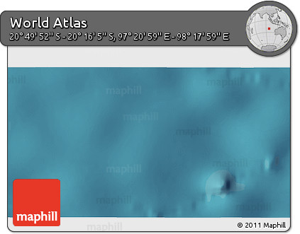 Satellite 3D Map of the Area around 20° 32' 59" S, 97° 49' 29" E