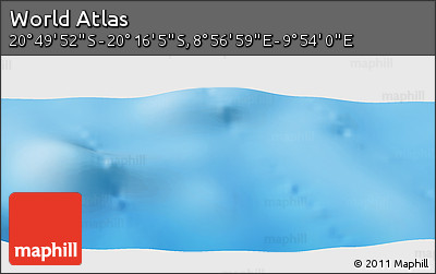 Physical Panoramic Map of the Area around 20° 32' 59" S, 9° 25' 30" E