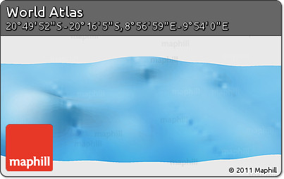 Physical Panoramic Map of the Area around 20° 32' 59" S, 9° 25' 30" E