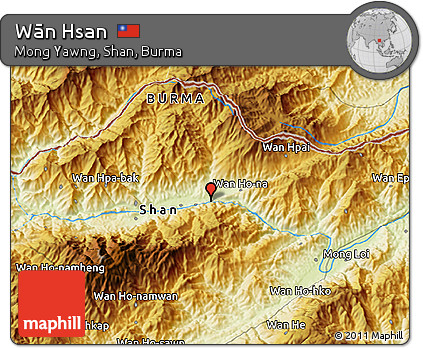 Physical 3D Map of Wān Hsan