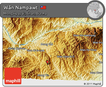 Physical 3D Map of Wān Nampawt