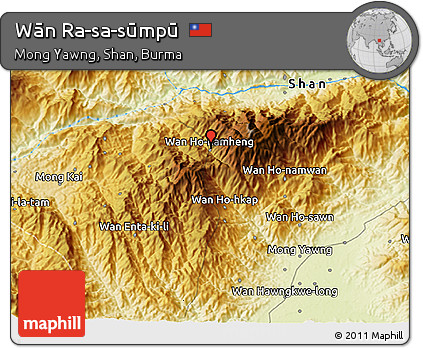 Physical 3D Map of Wān Ra-sa-sūmpū