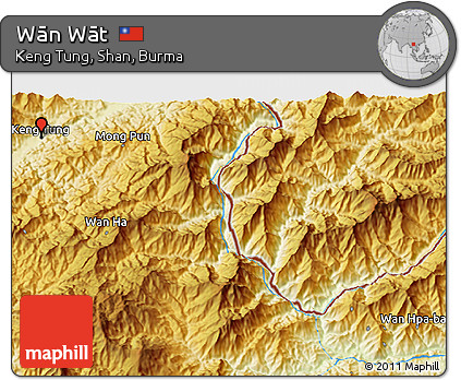 Physical 3D Map of Wān Wāt