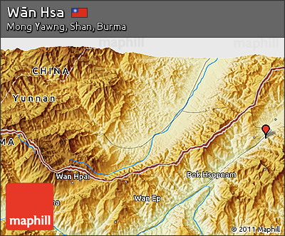 Physical 3D Map of Wān Hsa