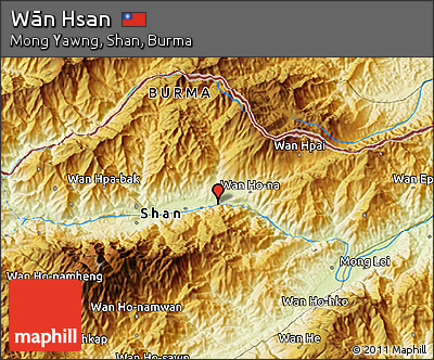 Physical 3D Map of Wān Hsan
