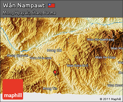 Physical 3D Map of Wān Nampawt