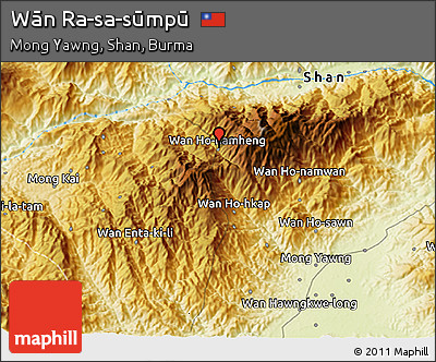 Physical 3D Map of Wān Ra-sa-sūmpū