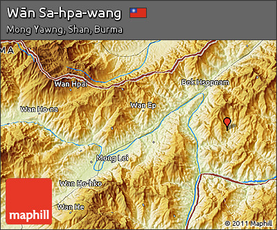 Physical 3D Map of Wān Sa-hpa-wang