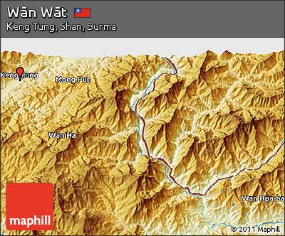 Physical 3D Map of Wān Wāt