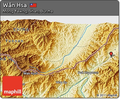 Physical 3D Map of Wān Hsa