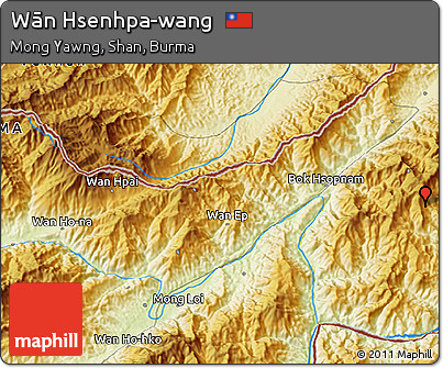 Physical 3D Map of Wān Hsenhpa-wang