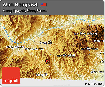 Physical 3D Map of Wān Nampawt