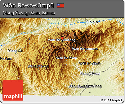 Physical 3D Map of Wān Ra-sa-sūmpū