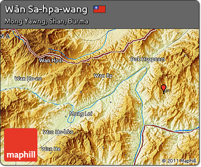 Physical 3D Map of Wān Sa-hpa-wang