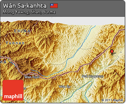 Physical 3D Map of Wān Sa-kanhta