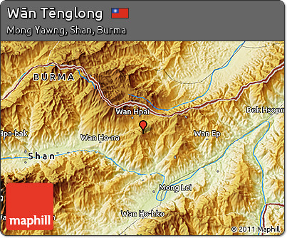 Physical 3D Map of Wān Tēnglong