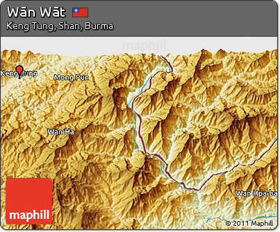 Physical 3D Map of Wān Wāt
