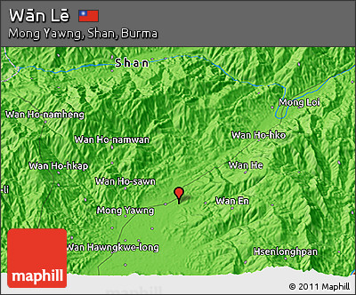 Political 3D Map of Wān Lē