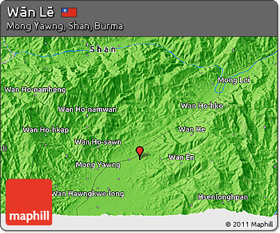 Political 3D Map of Wān Lē
